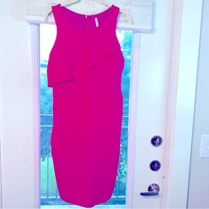 MY STORY Sleeveless Peplum Bodycon Large Elegant Events Fuchsia Dress